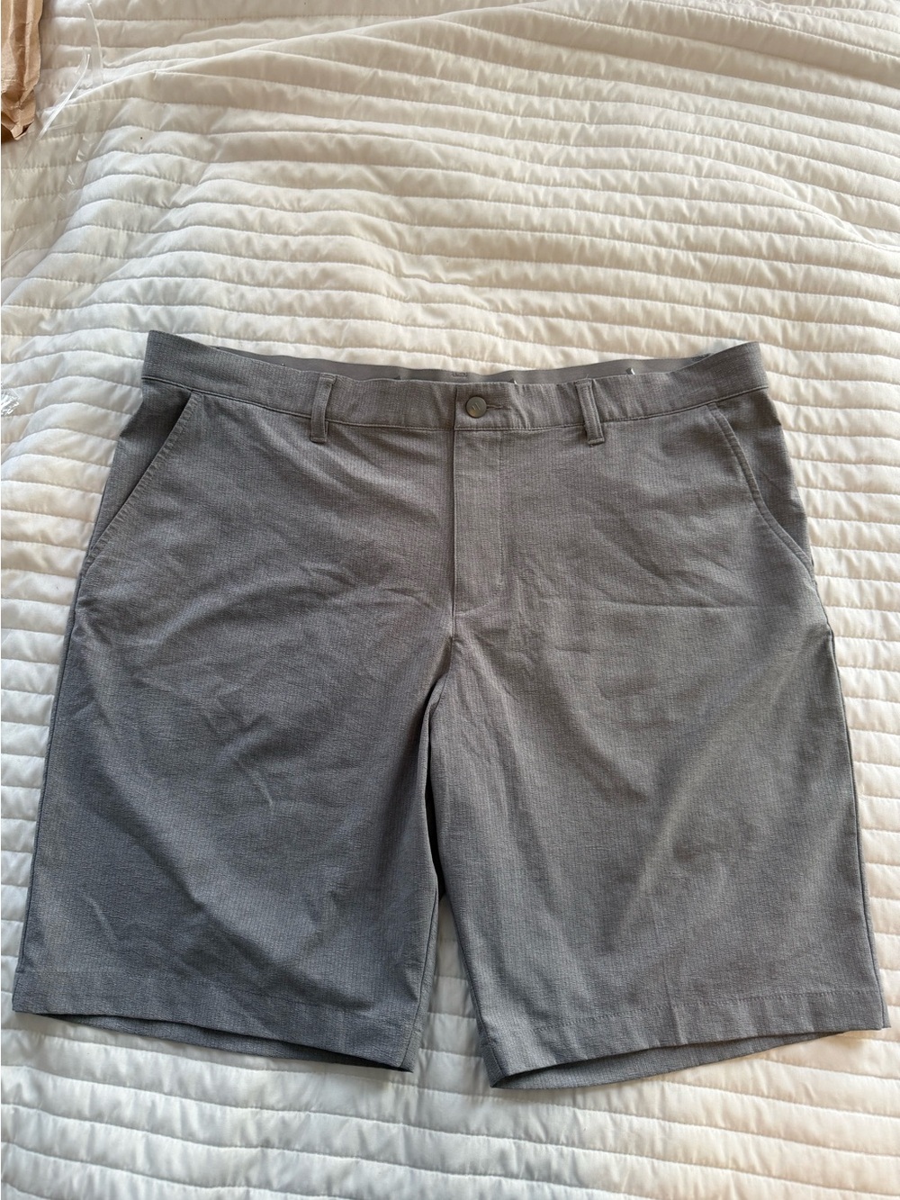 adidas Men's Charcoal Flat Front Performance Shorts